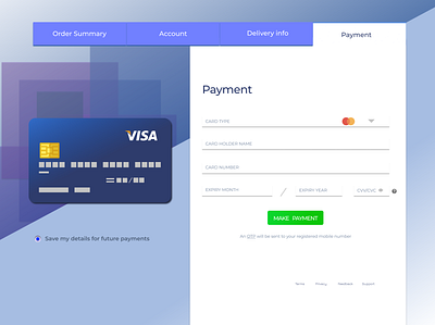 Credit Card Checkout Page (Daily UI #002) daily 100 challenge dailyui dailyuichallenge design figma