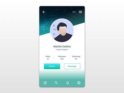 User Profile (Daily UI #006) daily 100 challenge dailyui dailyuichallenge design figma socialmedia undraw userprofile