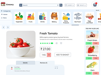 E-Commerce Shop (Single Item) (Daily UI #012) daily 100 challenge dailyui dailyuichallenge design figma flaticon grocery store pexels ui