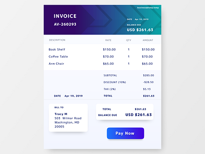 Invoice (Daily UI #046) daily 100 challenge dailyui dailyuichallenge figma invoice ui