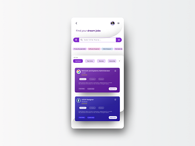 Job listing (Daily UI #050) daily 100 challenge dailyui dailyuichallenge design figma illustration joblisting pexels ui