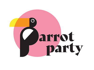 Parrot Party Logo Design branding design illustration logo minimal