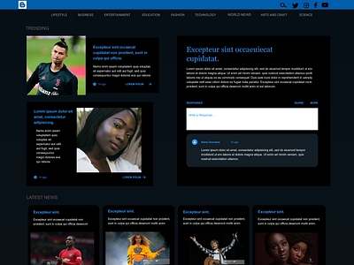 BLOGGER blog blog design dailyui design inspiration ui uiux ux