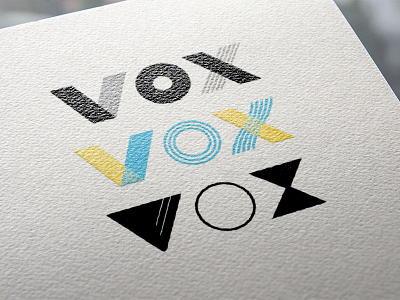 Vox Logo logo paper sketch