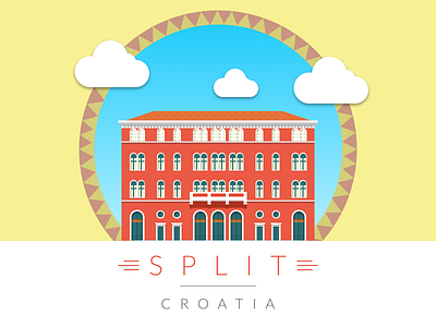 Split city illustration split