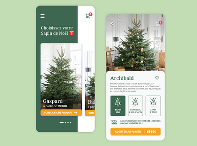 Challenge UI - Spécial Noël app app design application design application ui design figma flat mobile mobile app design mobile ui product design ui ui design
