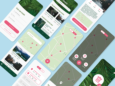 Hiking - Concept UX UI app app design application design application ui design mobile mobile app design mobile ui product design ui