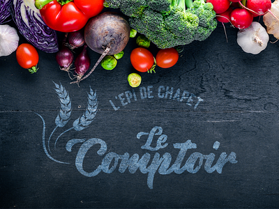 Le Comptoir brand design logo