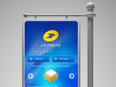 La Poste Borne sans contact design ui ux