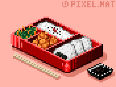Pixel Art - Bentō food food illustration game art illustration isometric art pixel art