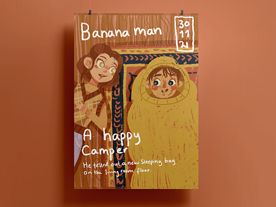Happy Camper Poster aesthetic artwork boy cute girl happy header illustration inspiration quality time relationship rustic small texture warm