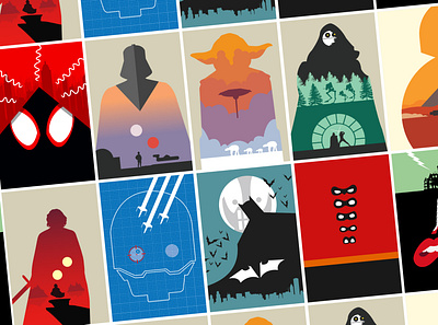 Name That Movie Poster Set 03 design digital art digital illustration illustration minimalist movie poster movie posters movies