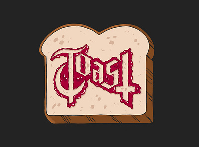 Toast Ghost digital ink heavy metal heavy metal art illustration art illustration digital ipad art lettering metal logo metal music procreate vegan vegan art