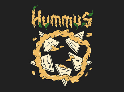 Hummus digital ink heavy metal heavy metal art illustration illustration digital ipad art lettering metal logo metal music procreate vegan vegan art