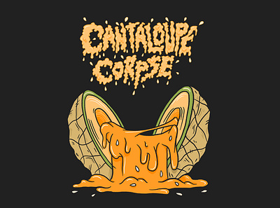 Cantaloupe Corpse digital ink heavy metal heavy metal art illustration illustration digital ipad art lettering metal logo metal music procreate vegan vegan art