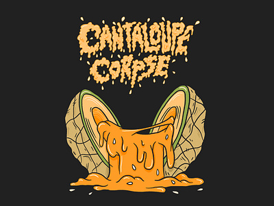 Cantaloupe Corpse digital ink heavy metal heavy metal art illustration illustration digital ipad art lettering metal logo metal music procreate vegan vegan art