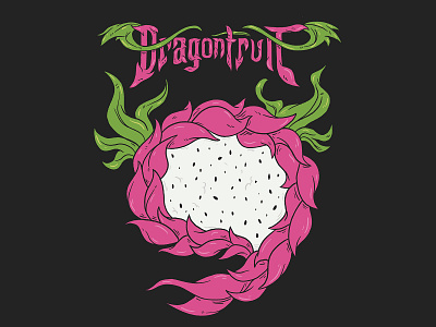 DragonFruit digital ink dragonfruit heavy metal heavy metal art illustration illustration digital ipad art lettering metal logo metal music procreate vegan vegan art