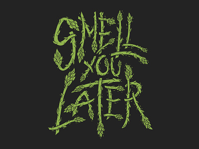 Smell You Later asparagus digital illustration digital ink heavy metal heavy metal art illustration digital ipadproart lettering metal logo metal music procreate vegan vegan art