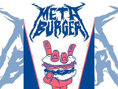 Meta Burger digital ink food food art handlettering heavy metal heavy metal art illustration illustration digital ipad pro art ipad procreate metal logo metal music vegan vegan art vegan food