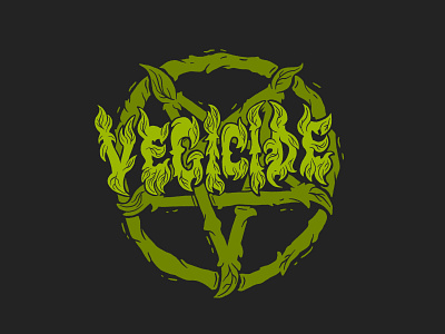 Vegicide digital art digital ink food food art handlettering heavy metal heavy metal art illustration art illustration digital ipad pro art ipad procreate metal logo metal music vegan art vegan food