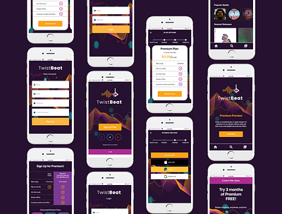 TwistBeat | UX/UI Case Study Media Scenario appdesign branding design product design ui uidesign ux uxdesign