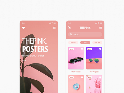 The Pink App app design mobile pink ui ux uxui