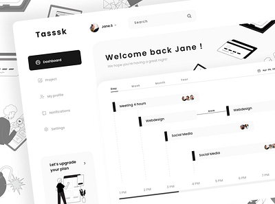 Black & White l Dashboard application blanck and white dashboard design graphic design interface ui ux