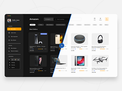 Amazon | Dark & Light design