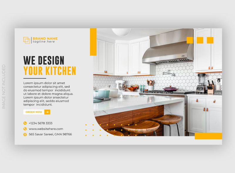 Kitchen design banner by Imam Hossain on Dribbble