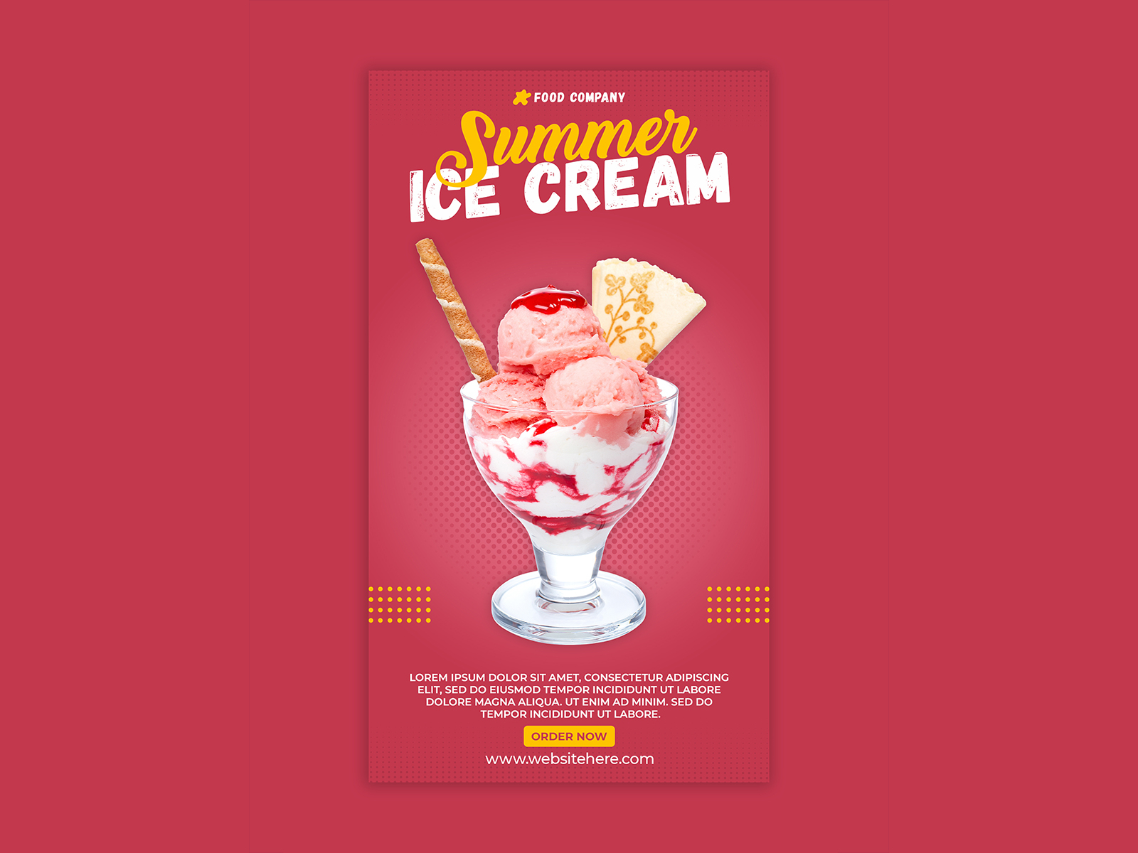 Summer Ice Cream Banner Design By Imam Hossain On Dribbble