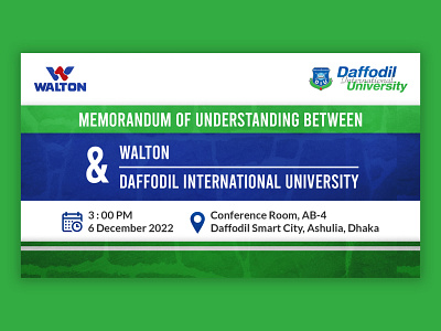 Memorandum Of Understanding Walton & Daffodil bangladesh diu instagram mega sale poster university walton