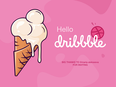 Hello Dribbble! design firstshot hellodribbble illustration invite ui vector