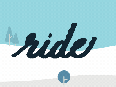 Day 20 of 100 Days of Motion Script "Ride" animation lettering the100dayproject trim paths