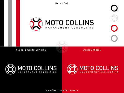 Moto Collins Identity brand design brand identity design branding business logo color palette consulting logo logodesign management minimal logo modern logo