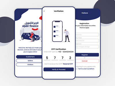 Online Car Dealer app car design illustration login mobile otp ui uiux verification verify