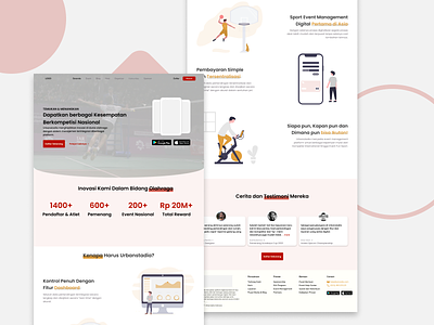 Sport Management Design community company competition design inovation menu navigation portolio sport testimonial ui web design website