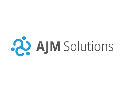 AJM Solutions Logo branding design icon logo typography