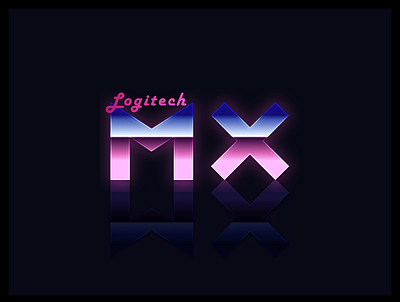 Logitech MX chrome colorful design graphic design logitech logo mx playoff retro vector