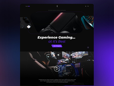 Gaming Accessory Website Landing page -