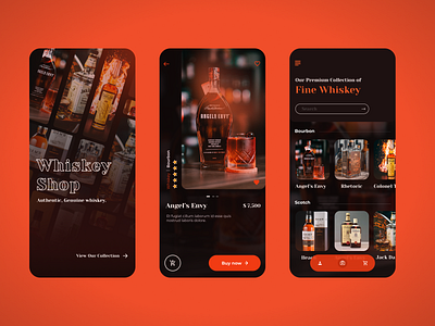 UI Design for a whiskey Shop! #concept #practice figma mobile app ui uiux user interface website design