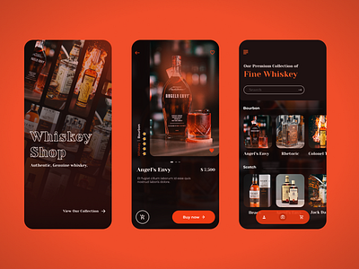 UI Design for a whiskey Shop! #concept #practice