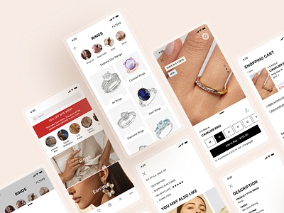 Jewelry E-commerce App Design app design e commerce e commerce design ios app design jewelry jewelry design jewelry designer mobile design uidesign user experience