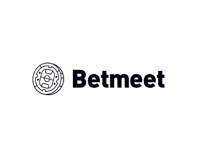 Betmeet coin logo minimal soccer social network stadium