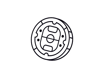 Coin stadium coin concept icon logo sports