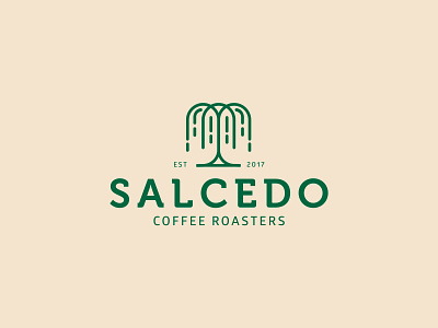 Salcedo brand emblem geometic logo minimal tree willow