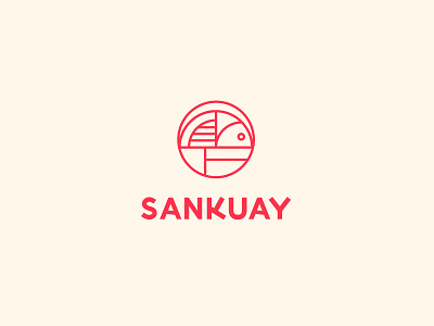 Sankuay brand cantonese chinese emblem icon logo minimal peru peruvian restaurant