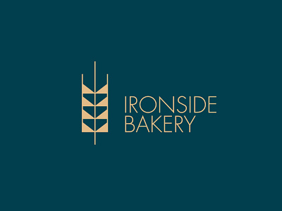 Ironside Bakery bakery bakery logo brand logo logotype minimal restaurant wheat