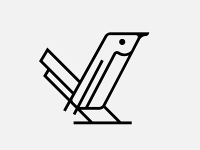 Mockingbird bird brand design emblem logo logodesign logotype minimal mockingbird