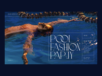 Pool party concept business design fashion fashion website fashiondesign figma party stylish tilda ui uidesign webdesign