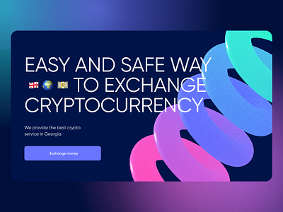 Cryptocurrency exchange concept